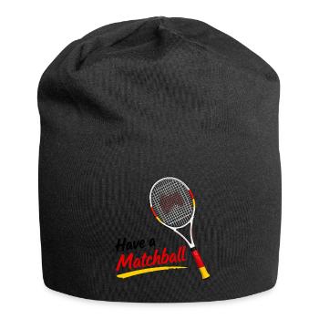 Logo Match Ball Tennis – Forme de cœur - Bonnet en jersey - noir - Devant