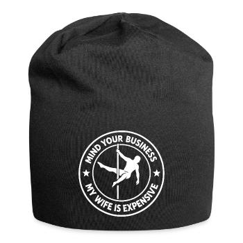 Pole Dance Humour Mari Femme Drôle Cadeau Sport - Bonnet en jersey - noir - Devant