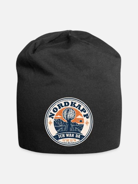 Nordkapp Nordkap Norwegen Roadtrip Geschenk - Jersey-Beanie - Schwarz