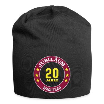 Wachfrau Jubiläum 20 Jahre 20 jähriges Jubi - Jersey-Beanie - Schwarz - Vorne