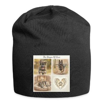 T-shirt cadeau de maman berger allemand sable - Bonnet en jersey - noir - Devant