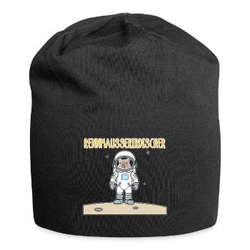 Renn-Maus lustiger Witz Haustier-Humor Geschenk - Jersey-Beanie - Schwarz - Vorne
