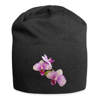 Live_Purple_Speckled_Harlequin_Orchid_Plant - Bonnet en jersey - noir - Devant