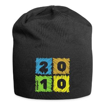 16. Geburtstag Farbige Patches since 08/2010 - Jersey-Beanie - Schwarz - Vorne