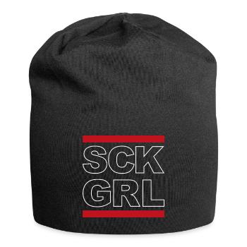 SCK GRL Shirt – Alternative Streetwear Statement - Jersey-Beanie - Schwarz - Vorne