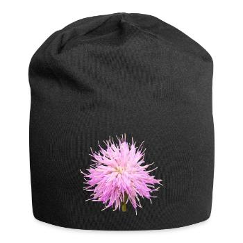Vintage_Scottish_Thistle_Flower_for_Nature_Love - Bonnet en jersey - noir - Devant