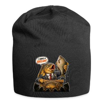 Humour de pêche à la carpe - Bonnet en jersey - noir - Devant