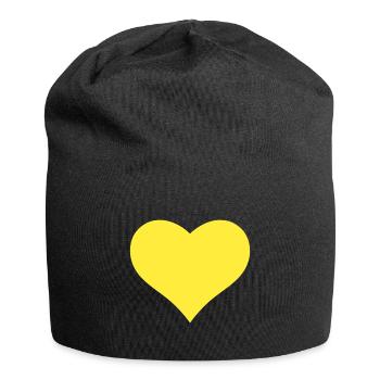 Cœur - Bonnet en jersey - noir - Devant