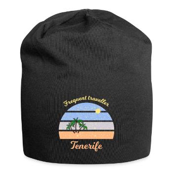 Häufiger Reisender Teneriffa - Jersey-Beanie - Schwarz - Vorne