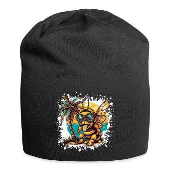 Bee Summer Holiday - Jersey Beanie - black - Front