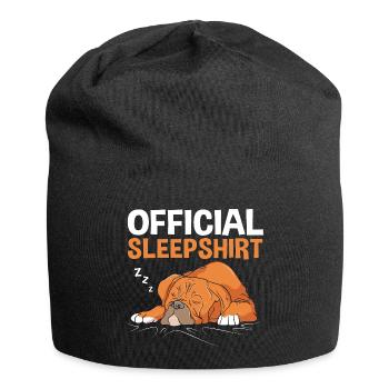 Boxer Dog - Jersey Beanie - black - Front