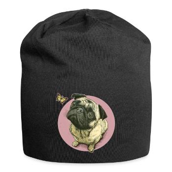 Carlin avec papillon - Bonnet en jersey - noir - Devant
