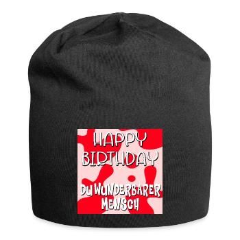 Geburtstag Wunderbarer Mensch - Jersey-Beanie - Schwarz - Vorne