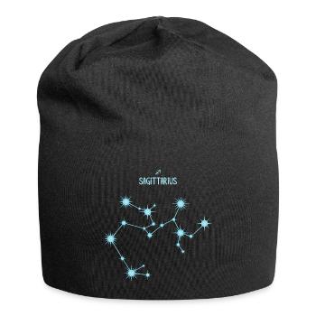 Sagittarius Zodiac Sign Star Constellation Blue - Jersey Beanie - black - Front