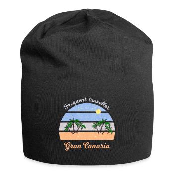 Gran Canaria Palmenstrand Retro - Jersey-Beanie - Schwarz - Vorne