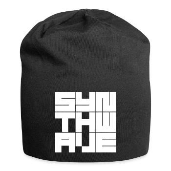 Synthwave Grid logo - Jersey Beanie - black - Front