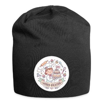 Hobby-Bäckerin Kuchenzauber - Jersey-Beanie - Schwarz - Vorne
