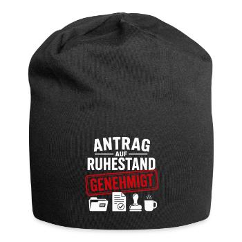 Antrag auf Ruhestand genehmigt - Jersey-Beanie - Schwarz - Vorne