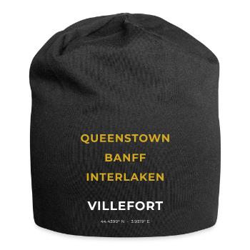 Villefort Lozère - Queenstown - Banff - Interlaken - Bonnet en jersey - noir - Devant