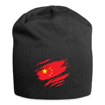 China Chinese Flag - Jersey Beanie - black - Front
