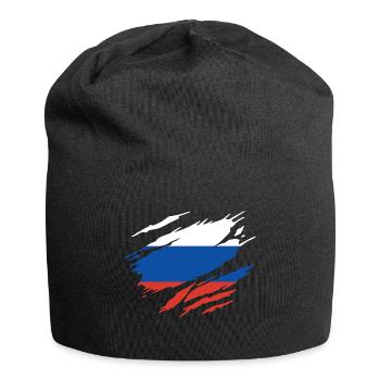 Russie Drapeau Russe - Bonnet en jersey - noir - Devant