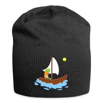 Cute carrot sailing - Jersey Beanie - black - Front