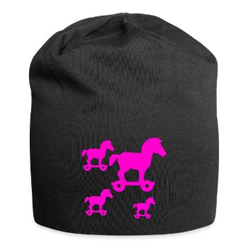 horses - Jersey Beanie - black - Front