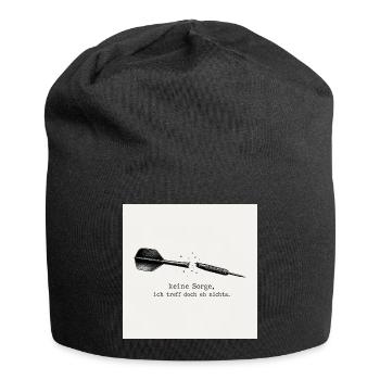Dart Spruch: Ich Treff Doch Eh Nichts - Jersey-Beanie - Schwarz - Vorne