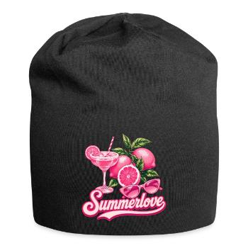 Amour d’été | Pink Cocktail Summer Design - Bonnet en jersey - noir - Devant