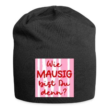 Freundschaft Maus Freundin - Jersey-Beanie - Schwarz - Vorne