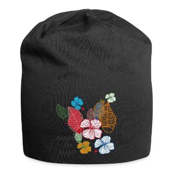 Danke für alles  - Jersey-Beanie - Schwarz - Vorne