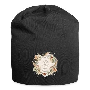 Om Lotus Mandala Yoga Boho Zen - Bonnet en jersey - noir - Devant