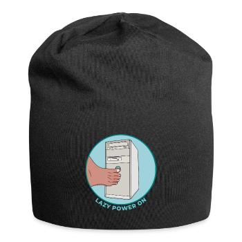 Technologie drôle d’alimentation paresseuse sur PC rétro Tower Toe Press - Bonnet en jersey - noir - Devant