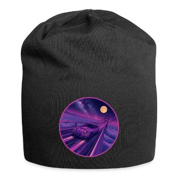Retro 80er JDM Coupé Galaxy Highway Circle Emblem - Jersey-Beanie - Schwarz - Vorne
