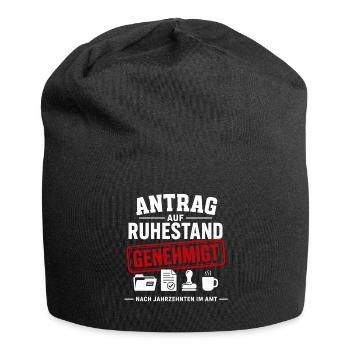 Antrag auf Ruhestand genehmigt - Jersey-Beanie - Schwarz - Vorne
