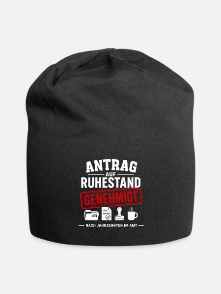 Antrag auf Ruhestand genehmigt - Jersey-Beanie - Schwarz