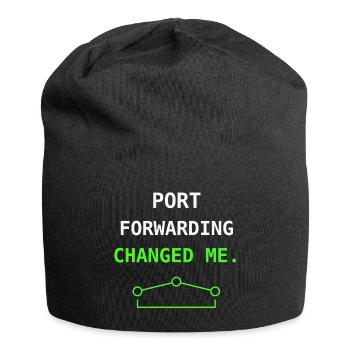 Port Forwarding Change Me IT Humor Nerd Geschenk++ - Jersey-Beanie - Schwarz - Vorne