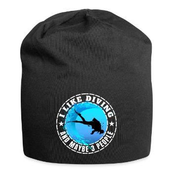 J’AIME PLONGER ET PEUT-ÊTRE TROIS PERSONNES - Bonnet en jersey - noir - Devant