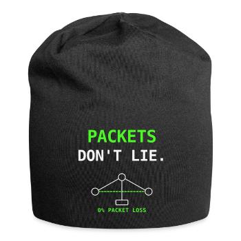 Cadeau humoristique Packets Don’t Lie Network IT - Bonnet en jersey - noir - Devant