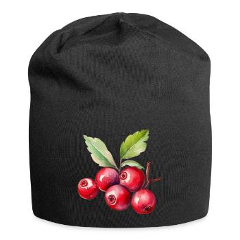Cranberry Kostüm Karneval Fasching Rot Cranberries - Jersey-Beanie - Schwarz - Vorne