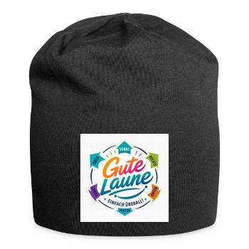 Gute Laune Kreis Farbig Positiv - Jersey-Beanie - Schwarz - Vorne