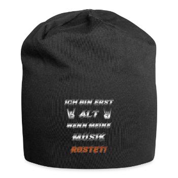 Ich bin erst alt, wenn meine Musik rostet Lustiges - Jersey-Beanie - Schwarz - Vorne