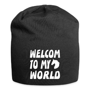 Pferde - Jersey-Beanie - Schwarz - Vorne