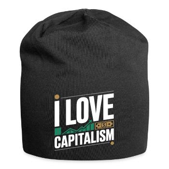 I Love Capitalism Entrepreneurs Stocks Capitalism - Jersey Beanie - black - Front