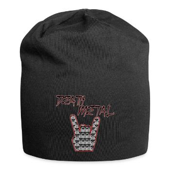 Death Metal Skull Hand Pommesgabel  - Jersey-Beanie - Schwarz - Vorne