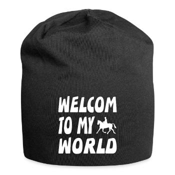 Pferde - Jersey-Beanie - Schwarz - Vorne