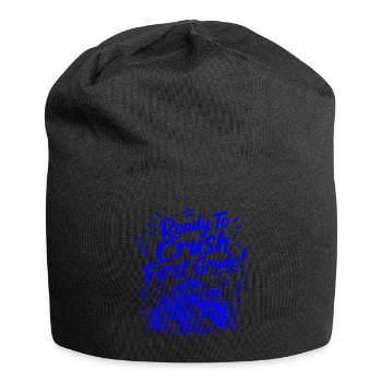 Ready To Crush First Grade - Funny Monster Truck - Jersey Beanie - black - Front