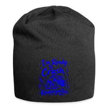 I'm Ready Crush Kindergarten - Cute Monster Truck - Jersey Beanie - black - Front