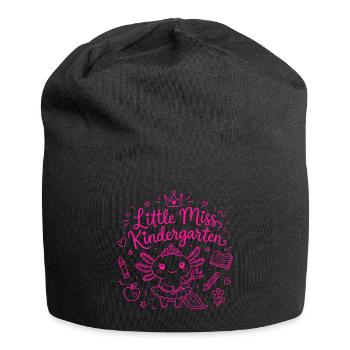 Little Miss Kindergarten - Cute Axolotl - Jersey Beanie - black - Front