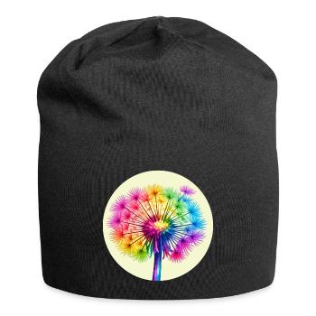 Rainbow Dandelion - Jersey Beanie - black - Front